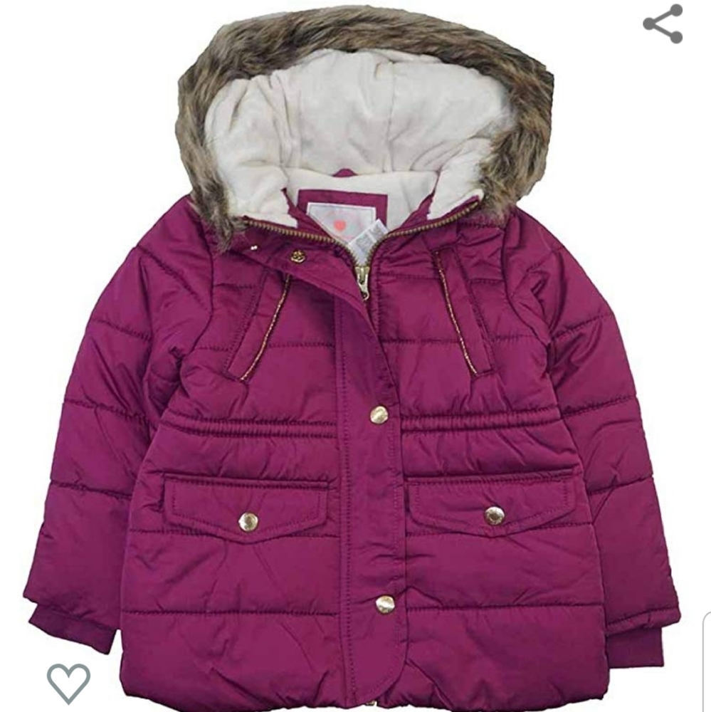 SOLD**Little girls violet parka jacket